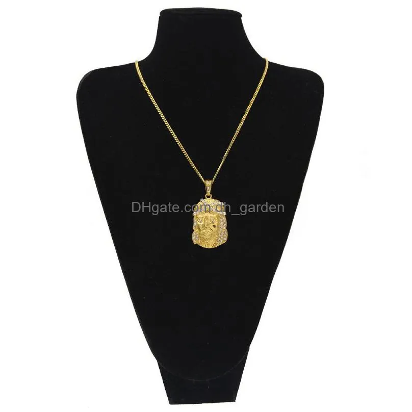 fashion hip hop necklace jewelry iced out juses piece pendant necklaces 3mmx24inch gold cuban chain