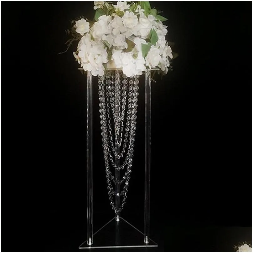 decoration high quality transparent clear acrylic flower stand/ wedding table centerpiece imake094