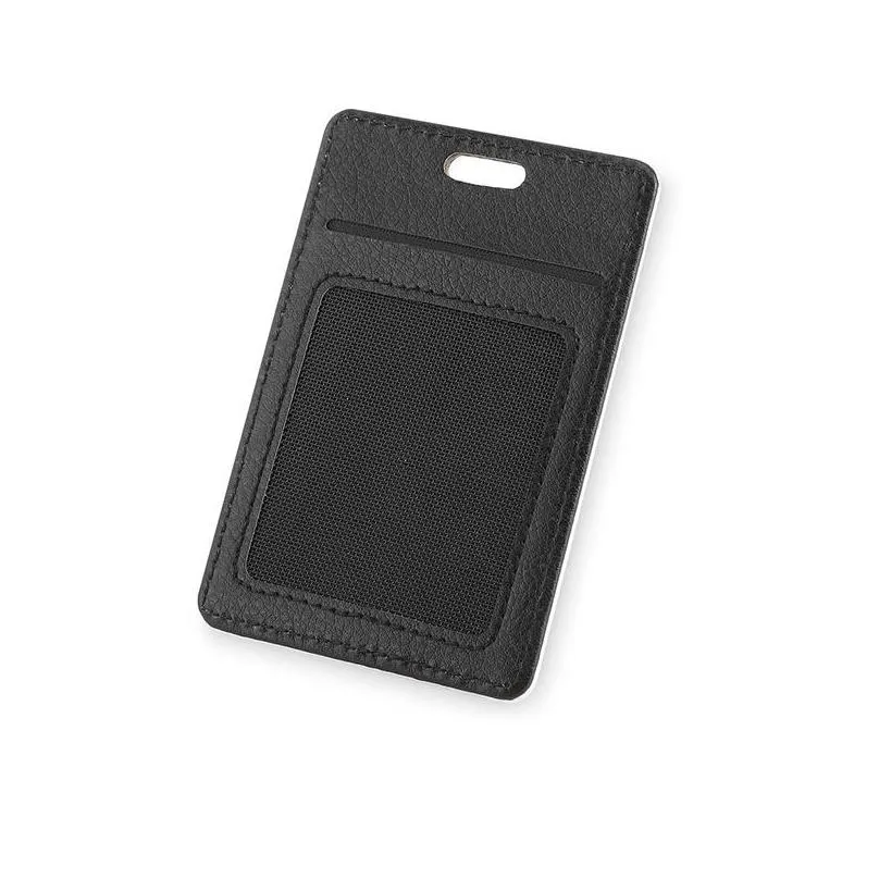 sublimation badge holder sundries premium leather id holders for office school id credit cards driver licence
