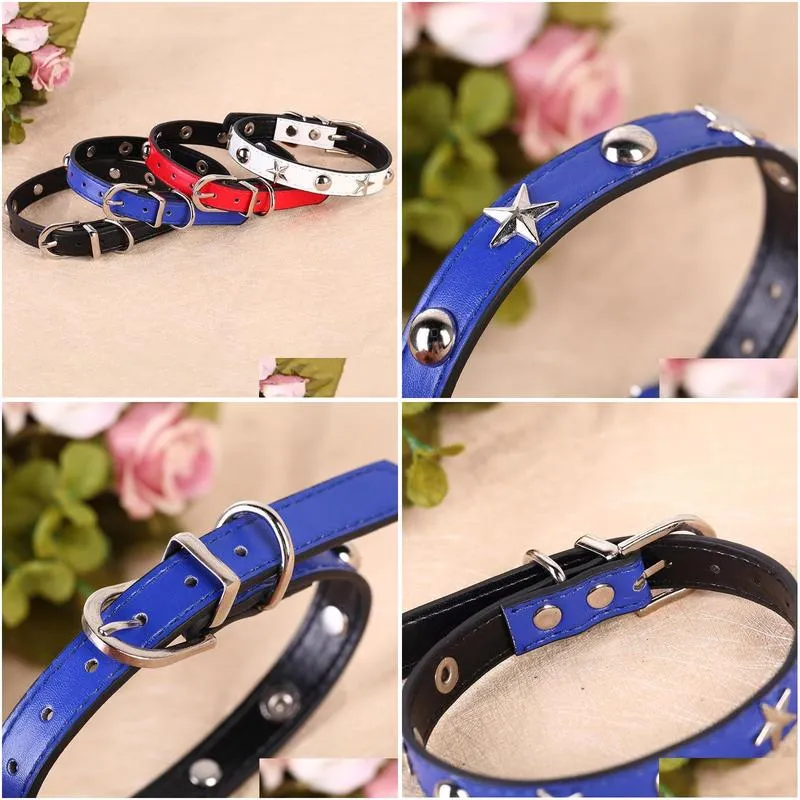 dog collars leashes cat collar with stars soft necklace leash strap for pets cats adjustable alloy buckle dogs accesories pet