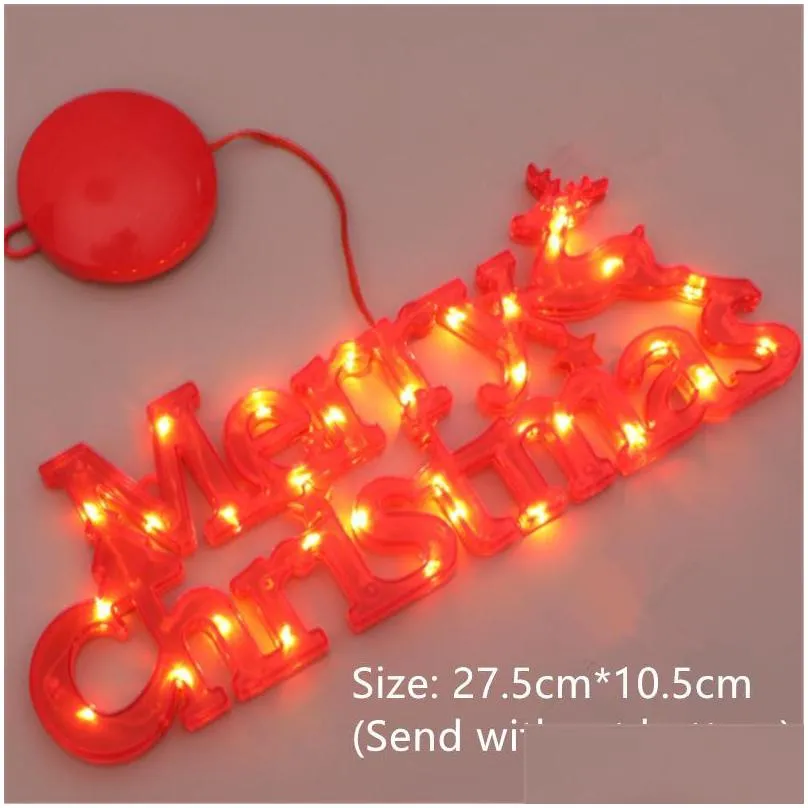 christmas decorations decoration 2022 year xmas merry led letter tag light string fairy garland home noel
