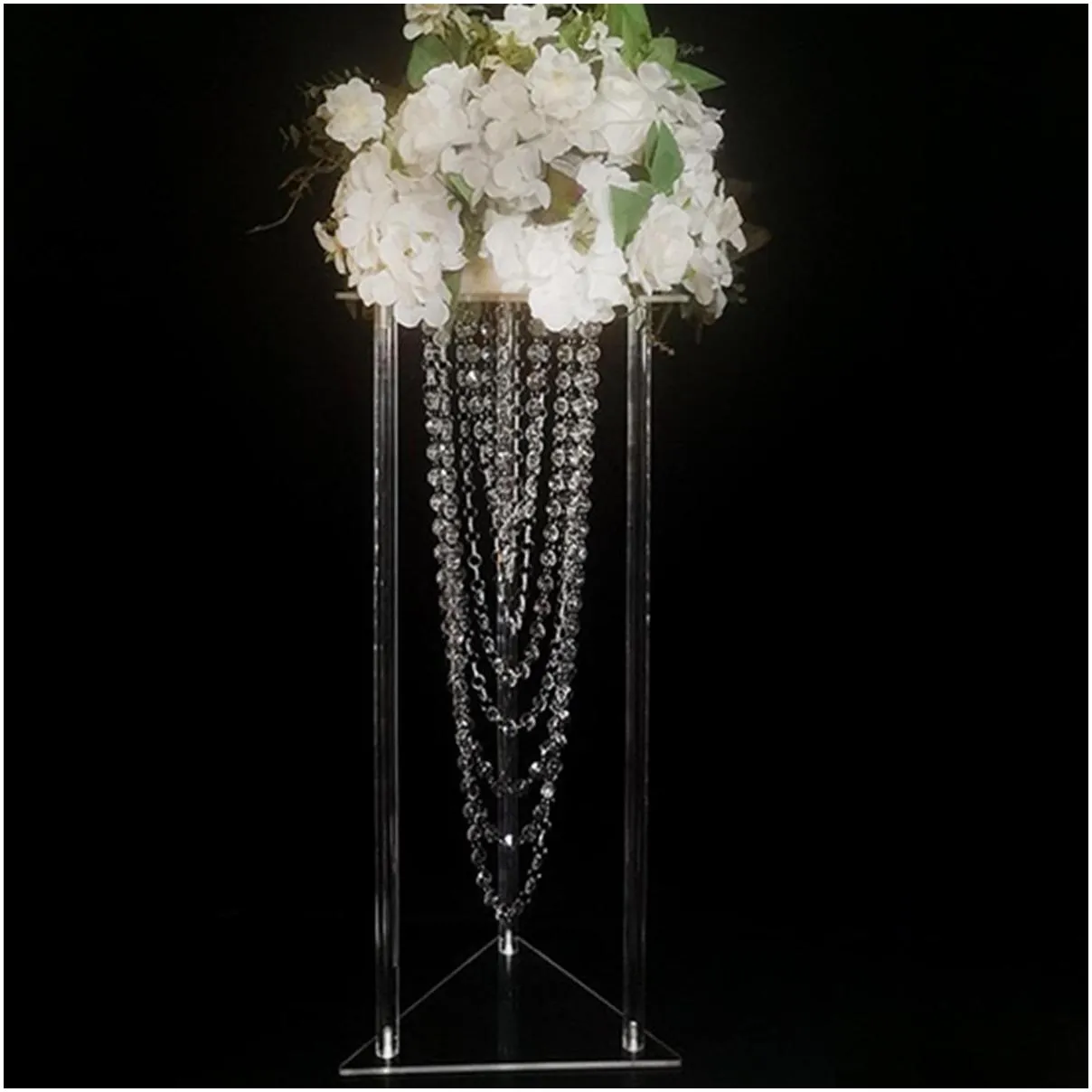 decoration high quality transparent clear acrylic flower stand/ wedding table centerpiece imake094