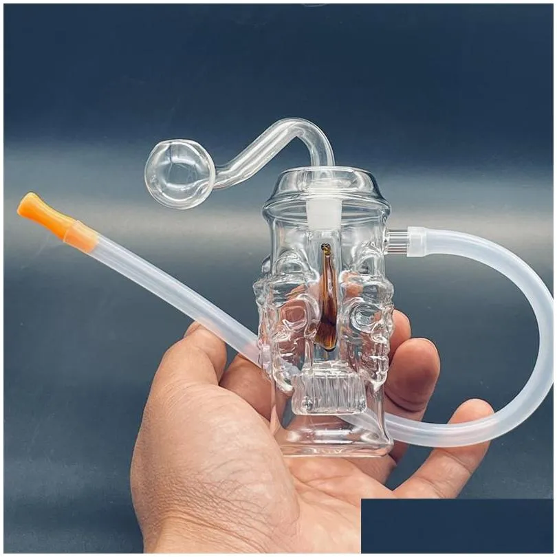 glass oil burner water bong pyrex glass oil burner pipes thick clear pipe small bubbler bong mini oil dab rigs for smoking hookahs