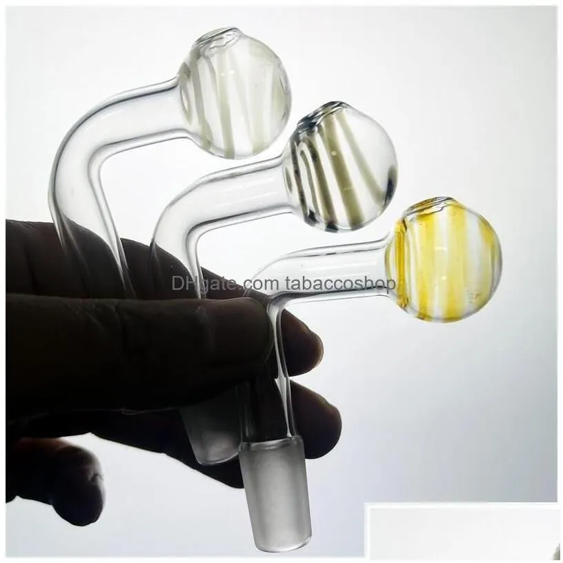 smoking pipes glass oil burner pipe thick 10mm 14mm 18mm male female pyrex clear curve water for bong 90 degree drop delivery home g