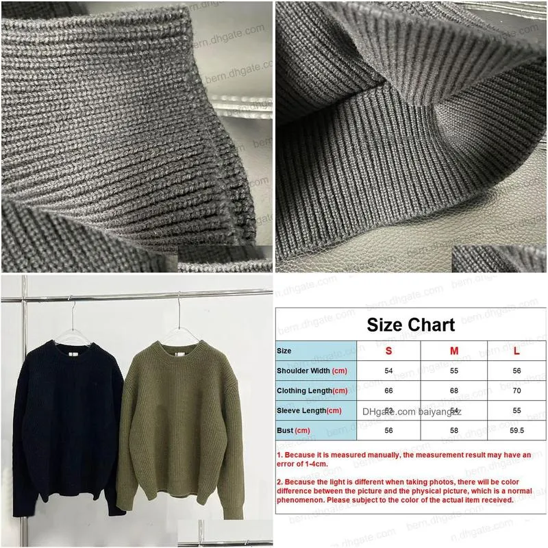 Womens Knits Tees Fashion Clothing Loose Designer Couple Sweater Sweaters For Women Or Men Black Green Size S M L Drop Delivery App Dhlkm