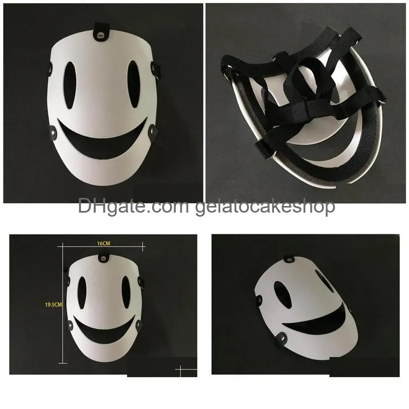 high rise invasion cosplay mask tenkuu shinpan white resin masks japanese anime high rise props pvc 220715