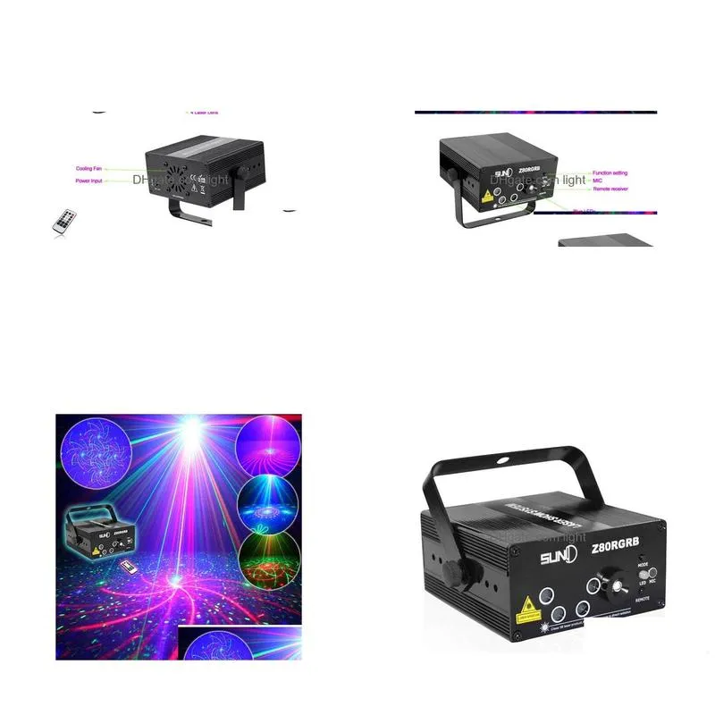 z80rgr remote 5 lenses 80 patterns rgrb 4 laser blue led mix effects stage lighting dj bars home party show lights xmas