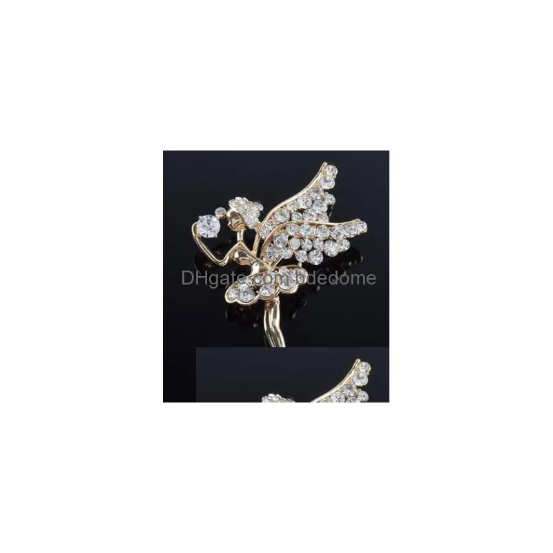 Fashion Angel Gril Shape Brooch High-Grade Temperamental Bride Wedding Brooches Delicate And Beautif Small Alloy Jewelry Drop Delivery Dhlhc