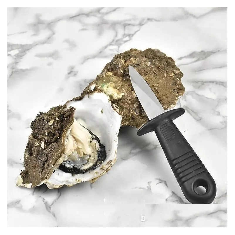 Open Shell Scallops Seafood Oyster Knife Multifunction Utility Kitchen Tools Stainless Steel Handle Oyster Knife Sharp-edged Shucker