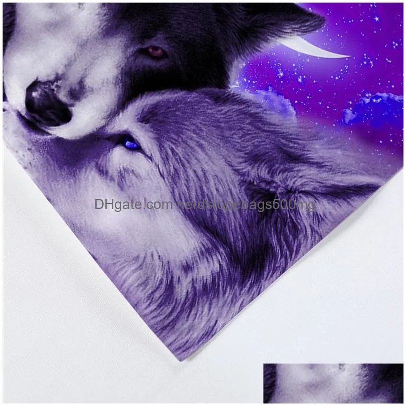 Bedding Sets 3D Duvet Quilt Er Set Wolf Animal Print Bedding Single Double Twin Fl Queen King Size Bed Linen For Children Kid Adts Dro Dhvcg