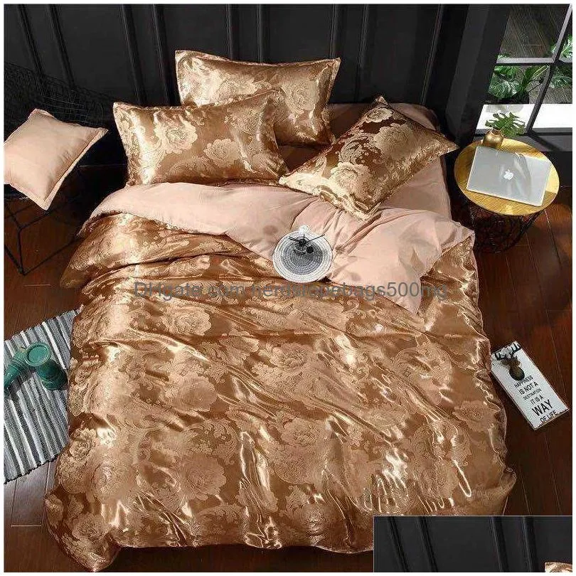 Bedding Sets Summer Bedding 4Pcs Room Queen Er Set Polyester Printed Quilt Comfortable Size Pillowcase 210615 Drop Delivery Home Garde Dh2Xb