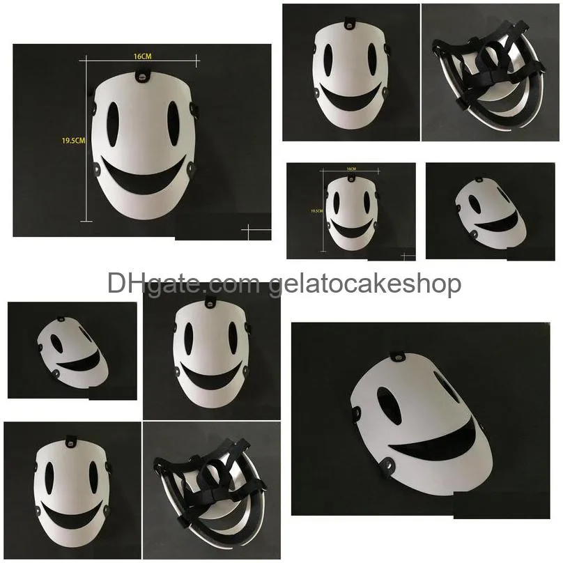 high rise invasion cosplay mask tenkuu shinpan white resin masks japanese anime high rise props pvc 220715