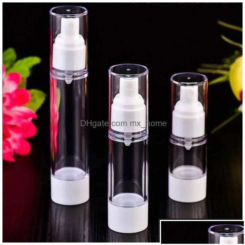 wholesale packing bottles wholesale 15ml 30ml 50ml 80ml 100ml 120ml airless pump bottle vacuum press lotion spray containers refillable portable