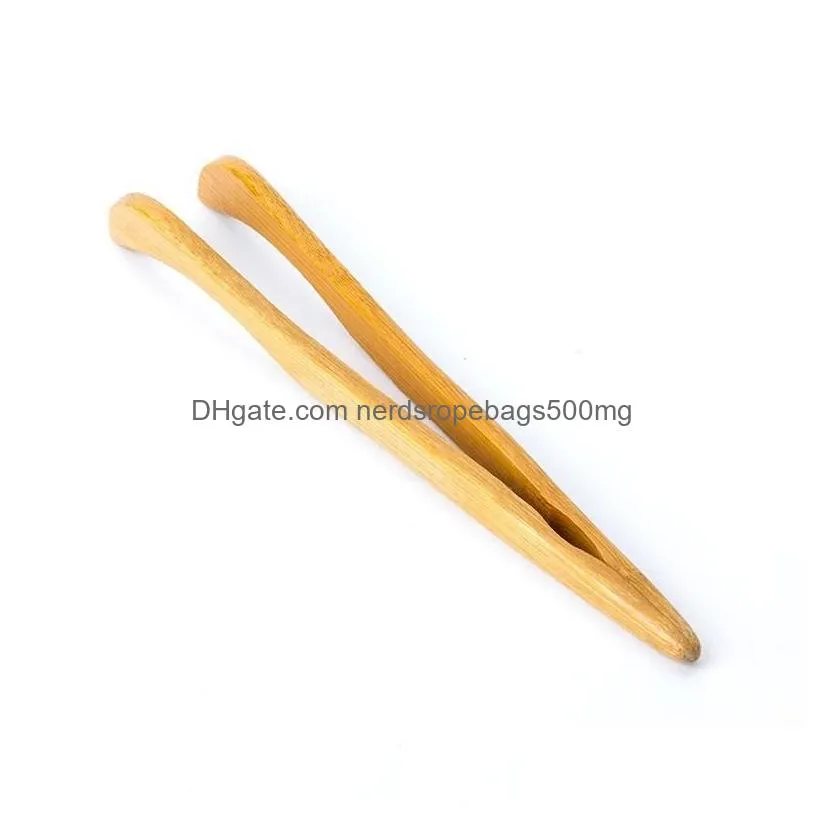 Coffee & Tea Tools Coffee Tea Tools Wooden Clip Simple Household Teas Set Tool Teacup Bent Clips Portable Bamboo Natural Color Accesso Dhdtx