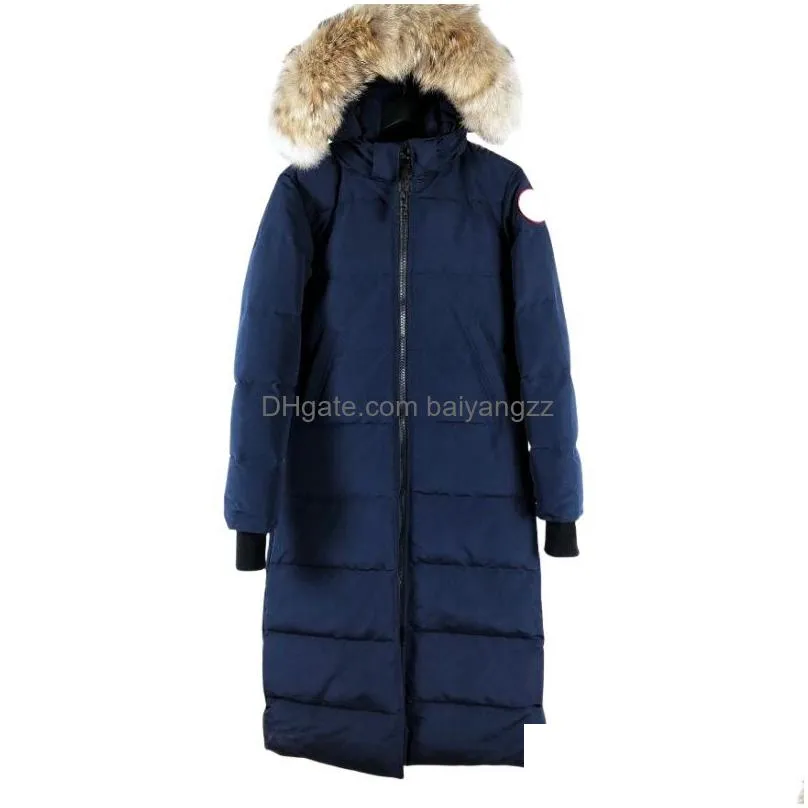 Womens Wool Blends Fashion Clothing Winter Down Jacket Windproof Warm Real Wolf Fur Parka Selling Hooded Coats Men Women Styles Dro Dhuco