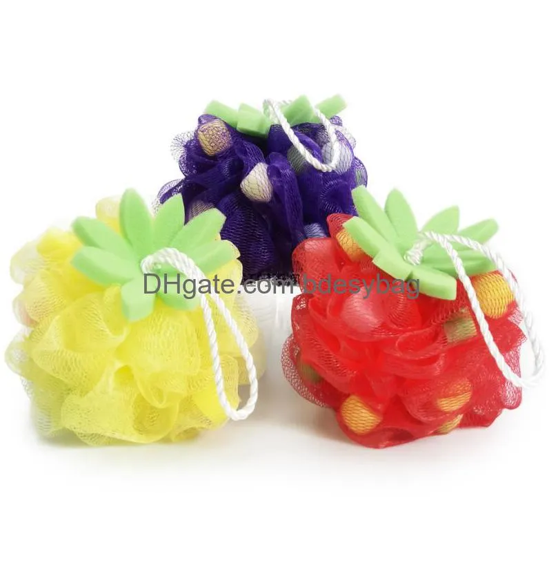 bath brushes sponges wholesale scrubbers animal fruit christmas cartoon ball new creative sponge circular bathball flower