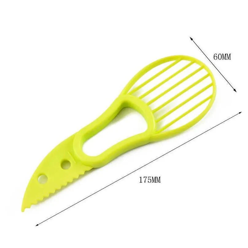 Fruit & Vegetable Tools 3 In 1 Avocado Slicer Vegetable Tools Shea Corer Butter Fruit Peeler Cutter Pp Separator Plastic Knife Kitchen Otmgf