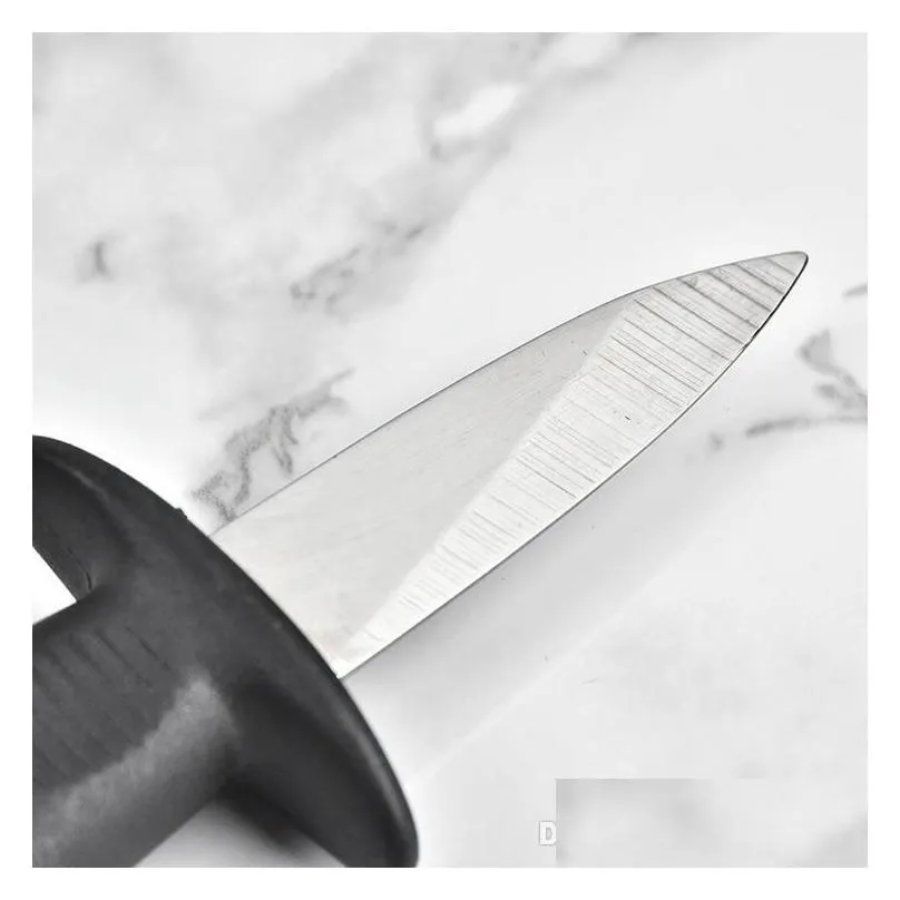 Open Shell Scallops Seafood Oyster Knife Multifunction Utility Kitchen Tools Stainless Steel Handle Oyster Knife Sharp-edged Shucker