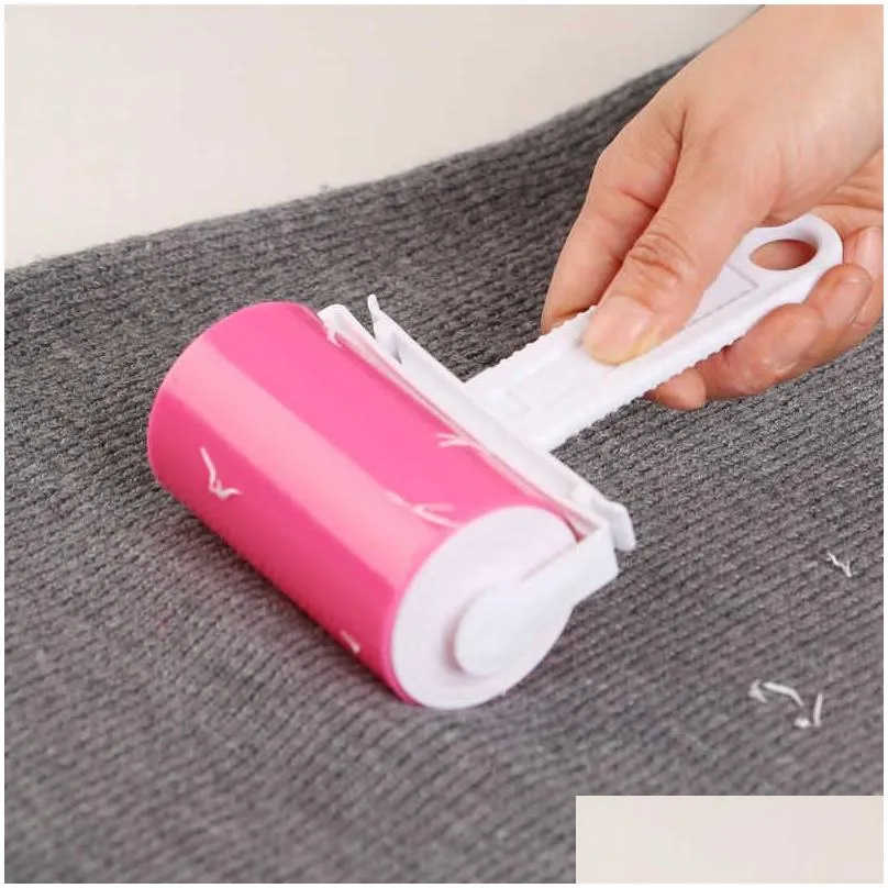 Lint Rollers & Brushes Reusable Lint Mini Roller For Clothes Pellet Cat Hair Pet Washable Sticky Sofa Dust Drop Delivery Home Garden H Otzc6