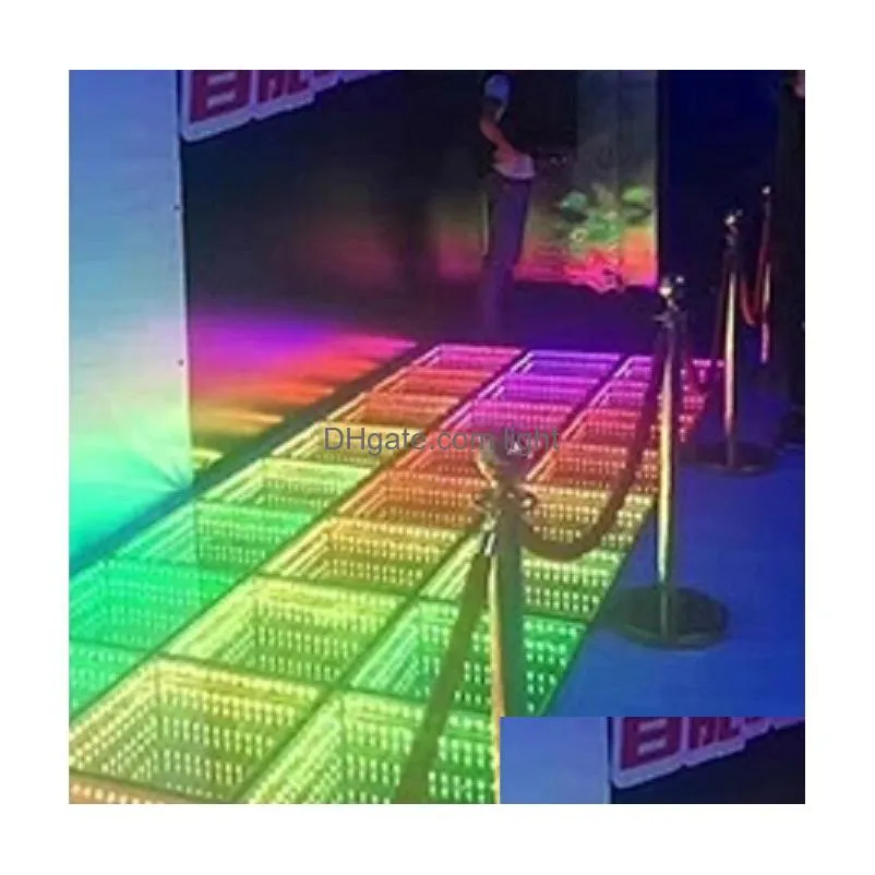 fast setup portable 3d infinity mirror stage lighting dance floor