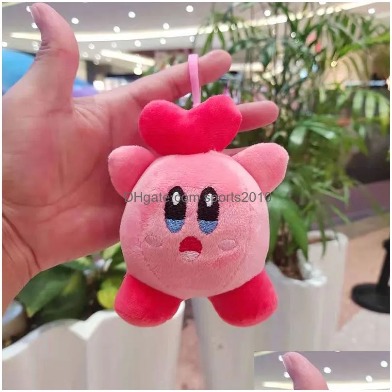 Interior Decorations Wholesale Kirby Plush School Bag Small Pendant Keychain Stuffed Cartoon 15Cm Doll Birthday Cake Decorative Access Dhpmf