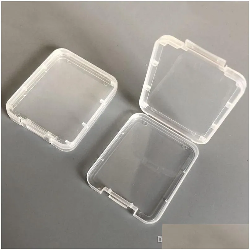 Protection Case Card Container Memory Card Boxes CF Cards Tool Plastic Transparent Storage Box Mini CF Card Easy To Carry Box BH2205