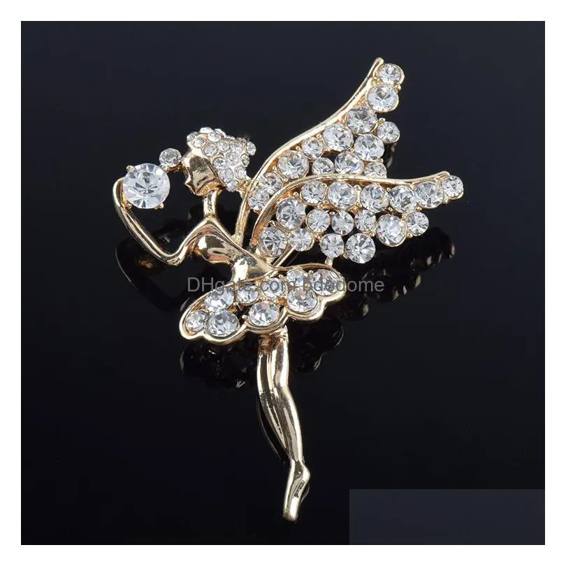 Fashion Angel Gril Shape Brooch High-Grade Temperamental Bride Wedding Brooches Delicate And Beautif Small Alloy Jewelry Drop Delivery Dhlhc