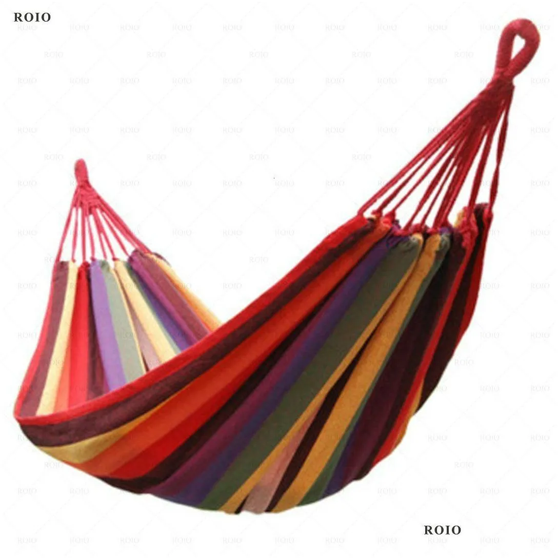 Hammocks Hammocks Cam Hammock Thickened Durable Fabric Canvas Single Travel Swing Chair Hanging Bed Double Outdoor With Bag Drop Deliv Otoju