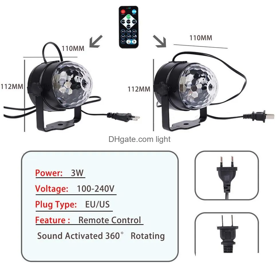 other flash accessories sound activated rotating disco ball dj party lights 3w 3 led rgb led stage light for christmas wedding sound party lights