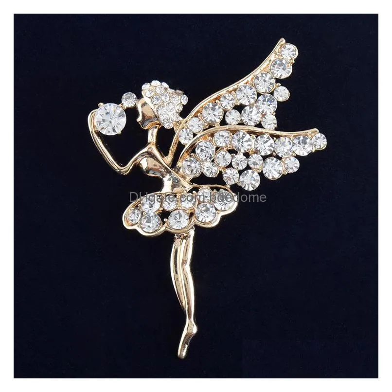 Fashion Angel Gril Shape Brooch High-Grade Temperamental Bride Wedding Brooches Delicate And Beautif Small Alloy Jewelry Drop Delivery Dhlhc