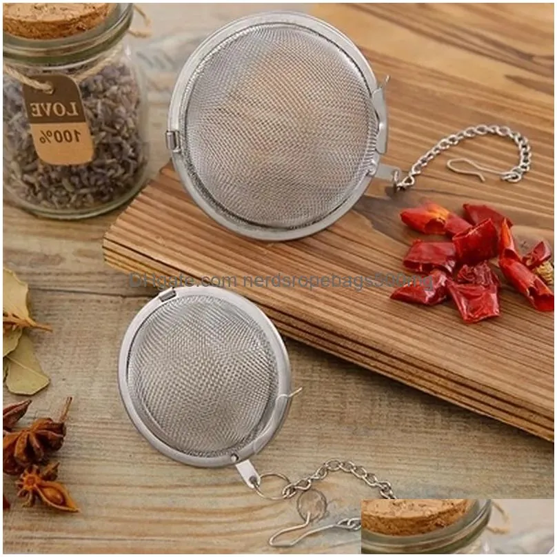 Coffee & Tea Tools Stainless Steel Tea Balls Sphere Locking Spice Strainer Mesh Infuser Filter Herbal Ball Tea-Set Preferred 1Pcs Drop Dhso0