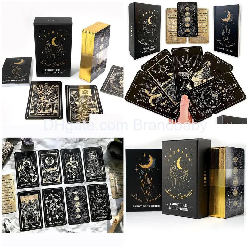 luna somnia tarot shores of moon deck with guidebook box card game 78 cards complete full deck starry dreams celestial astrology witchy origin