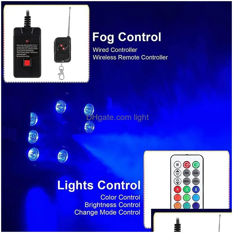 rgb led smoke machine 500w 8 leds fog machine halloween fogger smoking machines dj club stage lighting