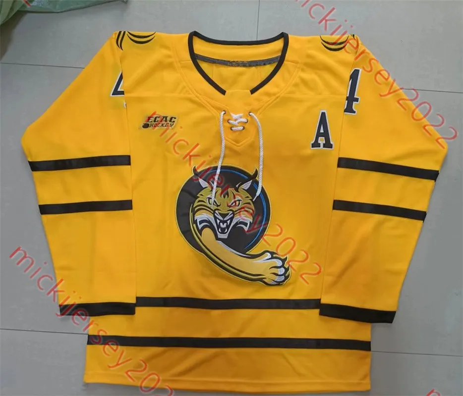 2023 Quinnipiac Bobcats Champions Hockey Jersey Authentic Team Gear In