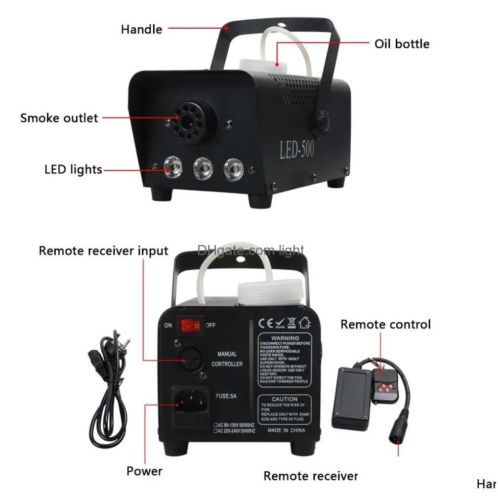 Sharelife ミニ LED500 スモーク Portable Mini Fog Machine Bubble