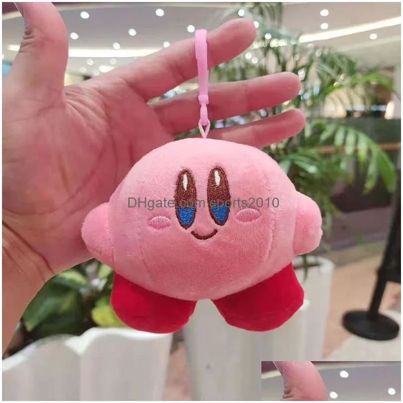 Interior Decorations Wholesale Kirby Plush School Bag Small Pendant Keychain Stuffed Cartoon 15Cm Doll Birthday Cake Decorative Access Dhpmf