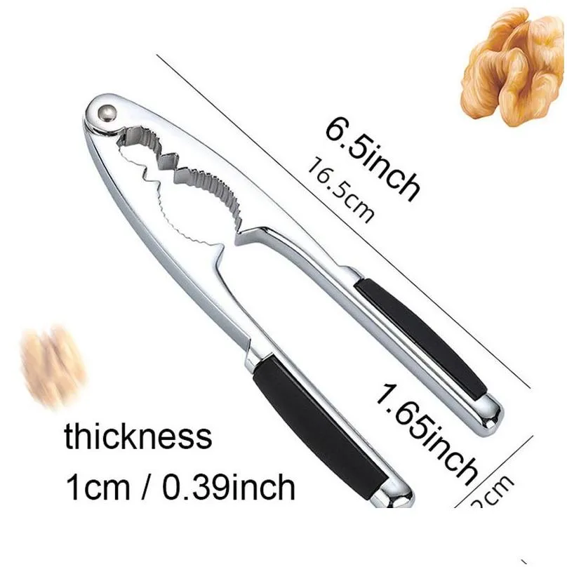 Other Kitchen Tools Zinc Alloy Multifunctional Nutcracker Plier Walnut Clip Almond Pecan Nut Cracker Fruit Hard Shell Remover Opener Hazelnut Filbert Tool