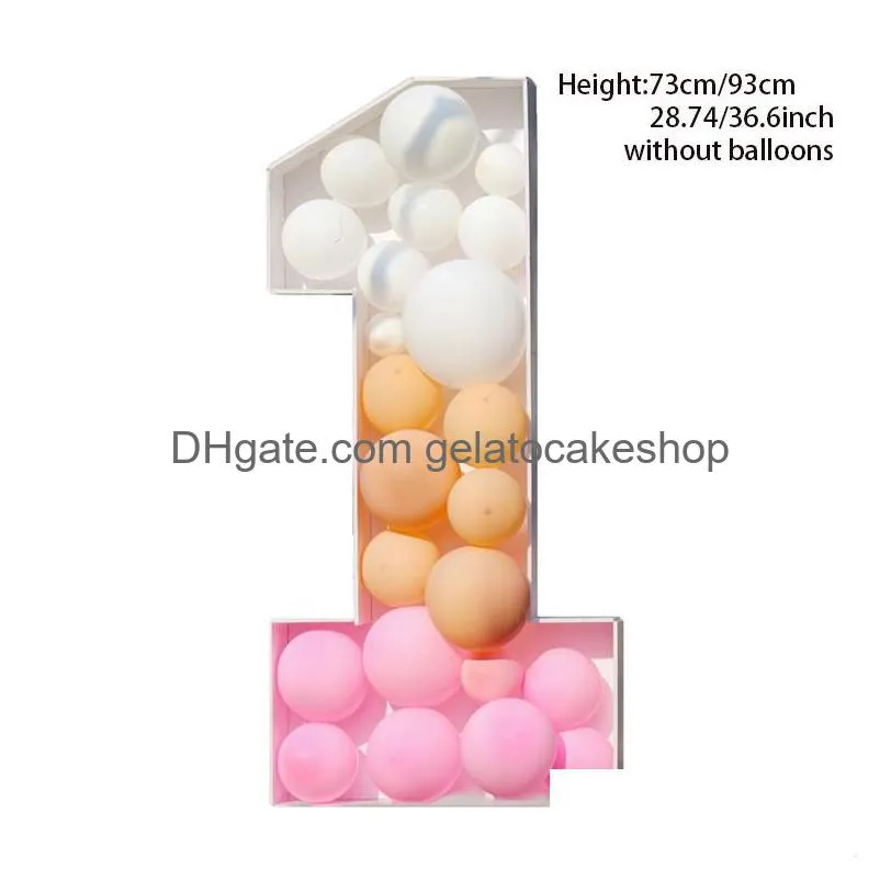christmas decorations 73 93cm  figure 1st 2nd 3rd balloon filling box 16 18 21 birthday number 30 40 50 frame anniversary decor