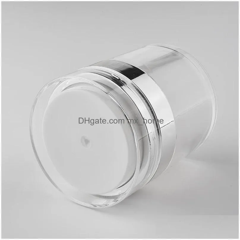 wholesale 15g 30g 50g cosmetic jar empty acrylic cream container vacuum bottle airless refillable container press lotion pump bottles