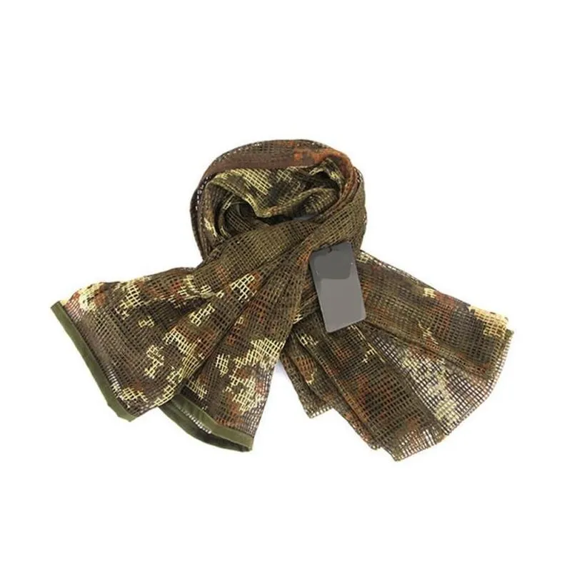 bandanas camouflage scarf neckerchief fish mask net mesh army veil sniper cover camping hiking outdoor hunting bandana