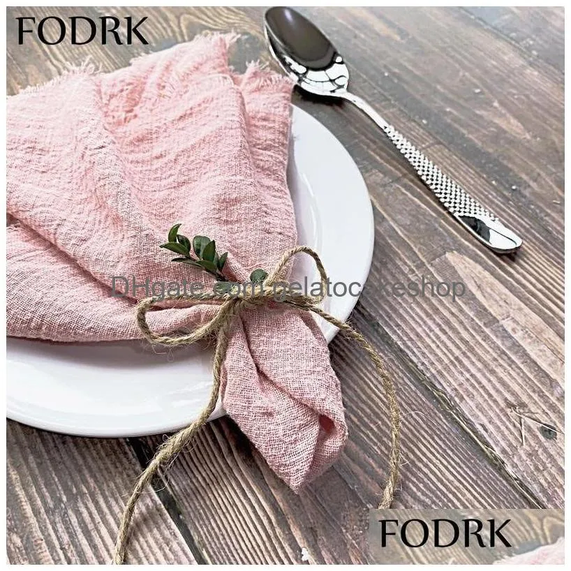 10pcs cloth napkins serving table decor dinner towel for kitchen plates mat setting wedding decoration party linen fabric gauze