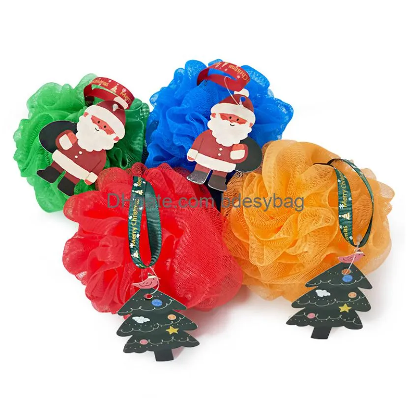 bath brushes sponges wholesale scrubbers animal fruit christmas cartoon ball new creative sponge circular bathball flower