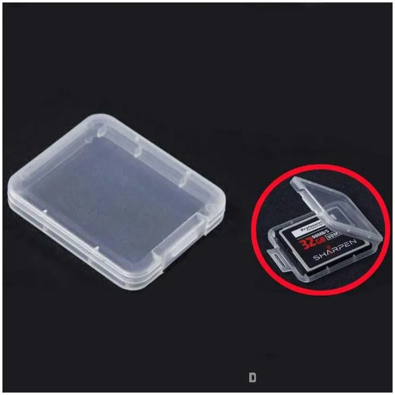 Protection Case Card Container Memory Card Boxes CF Cards Tool Plastic Transparent Storage Box Mini CF Card Easy To Carry Box BH2205