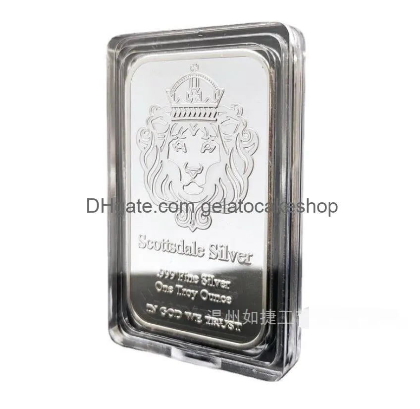 lingot 1 onces argent pur 999 scottsdale 1 oz fine silver 999 chunk bar