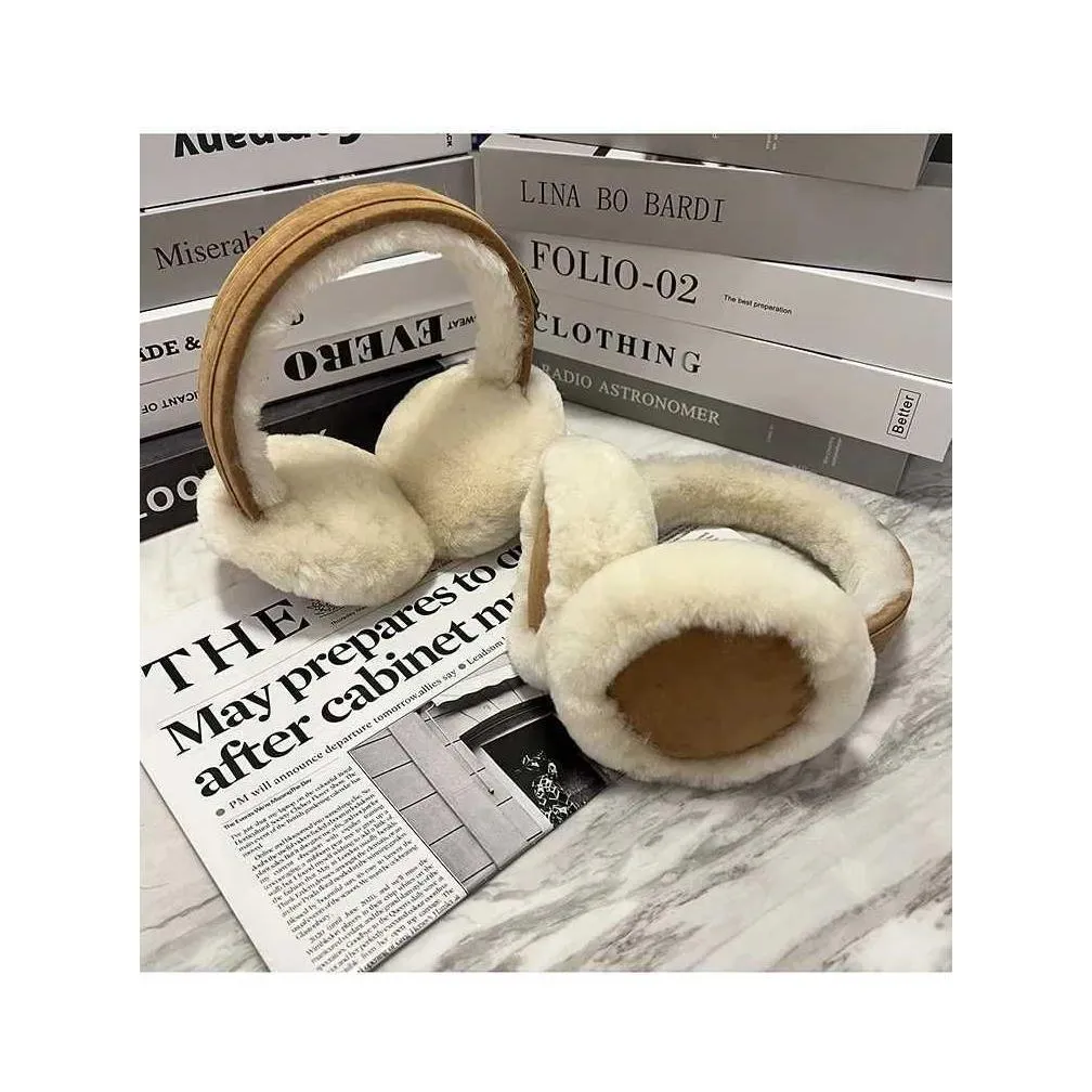 Ear Muffs Ear Muffs Winter Warm Shearling Earmuffs Earflap Girls Ladies Women Warmer R231009 Drop Delivery Fashion Accessories Hats, S Otcur