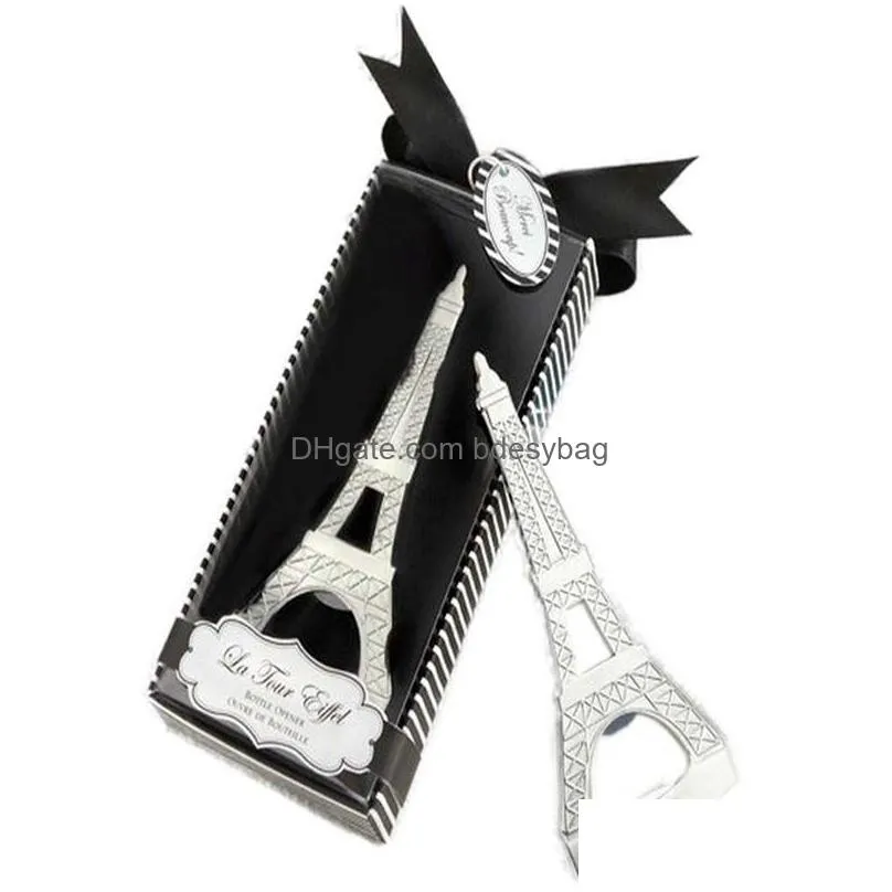  gift la tour eiffel tower chrome can beer bottle opener party favor lz0045