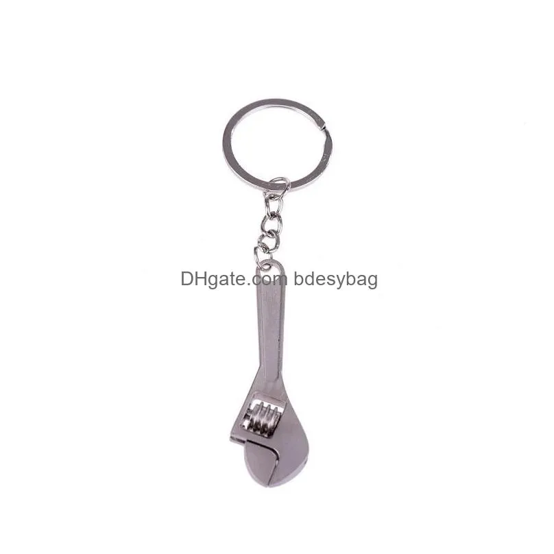 creative tool wrench spanner key chain ring key ring metal keychain adjustable fashion accessories shipping wa1457