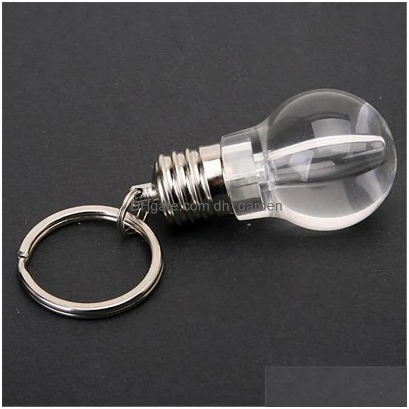 high quality mini led flashlight key chain change color led light mini bulb torch keyring keychain