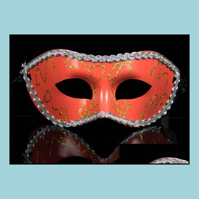 women men mask mardi gras party masquerade halloween cosplay dress ball performance uni colored drawing masks christmas wedding