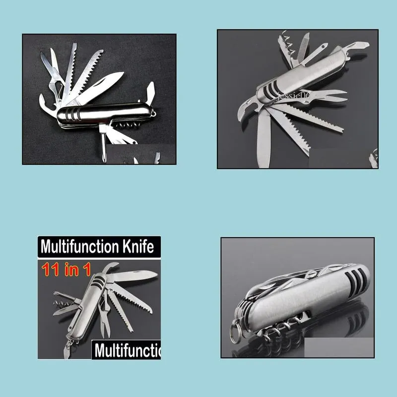 11 in 1 stainless steel multifunction tool swiss style army knife multifunction knife emergency tool